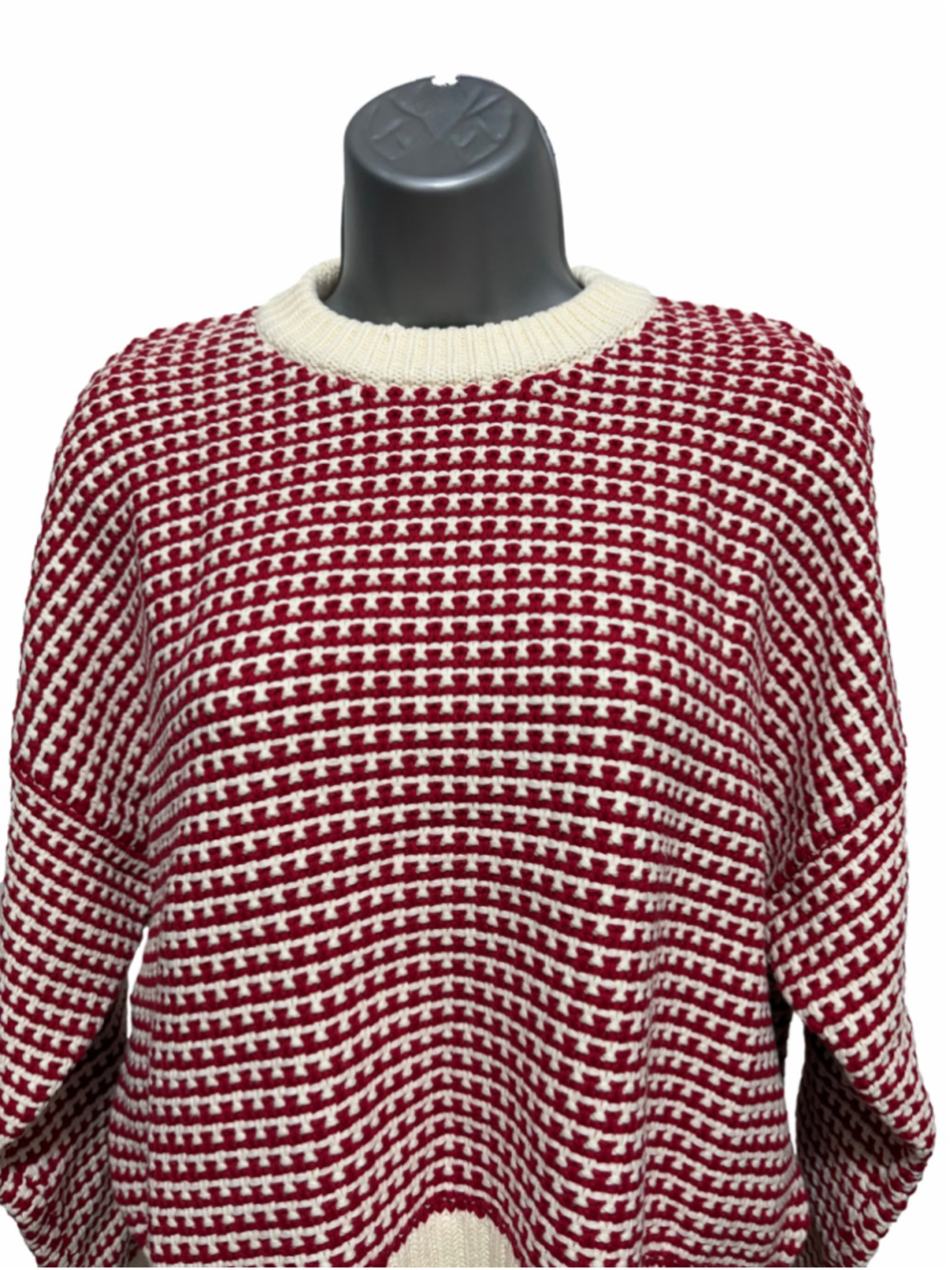 NWT Madewell Textured-Stitch Crewneck Sweater in 100% Cotton size medium - Picture 2 of 12